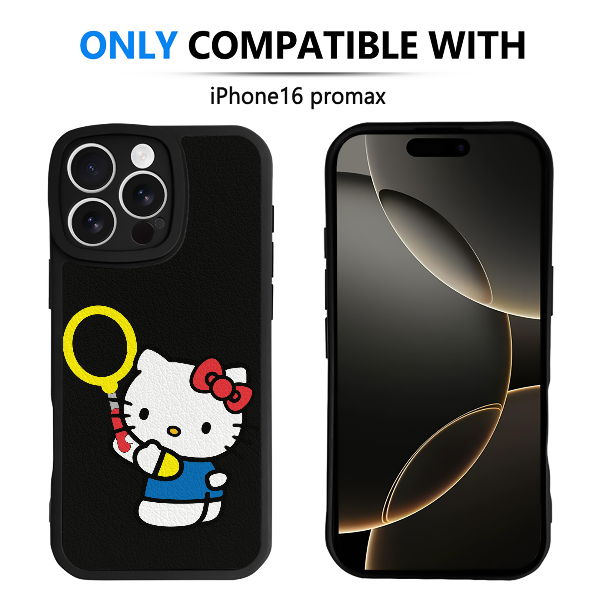 （画像用） Hello Kitty ハローキティ 【iPhone 16シリーズ対応】シリコンスマホケース（レザー調） 材質：シリコン